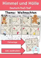 Vorschau - Spiele - Himmel und Hölle Weihnachten - DaZ/DaF, Deutsch (falten/basteln) - Deckblatt