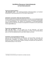 Vorschau - Stundenentwürfe - Unterrichtsentwurf_Luft - Deckblatt