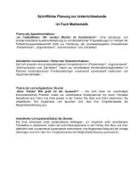 Vorschau - Stundenentwürfe - Unterrichtsentwurf_Kombinatorik - Deckblatt