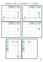 Vista previa - Tarjetas / Manipulativos - Tarjetas autocorrectivas de sumas Montessori sin llevadas - página 3