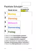 Vorschau - Anderer Materialtyp - Packliste: Übersichtsplan zur Selbstorganisation - Seite 3