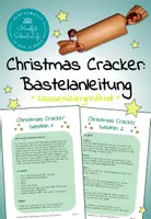Vorschau - Arbeitsblätter - Christmas Cracker basteln: Bastelanleitung | Weihnachtsgeschenke/ Wichteln & Basteln zu Weihnachten - kostenlos - Deckblatt