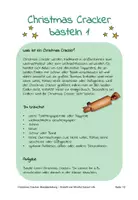 Vorschau - Arbeitsblätter - Christmas Cracker basteln: Bastelanleitung | Weihnachtsgeschenke/ Wichteln & Basteln zu Weihnachten - kostenlos - Seite 1