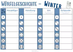 Vorschau - Arbeitsblätter - Würfelgeschichte - Winter - Seite 2