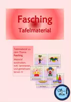 Vorschau - Bildkarten - Tafelmaterial BiKa WoKa Thema Fasching - Deckblatt