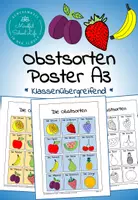 Vorschau - Arbeitsblätter - Obstsorten Poster A3 - Deckblatt