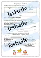 Vorschau - Arbeitsblätter - Steigerung von Adjektiven (Englisch) - Deckblatt