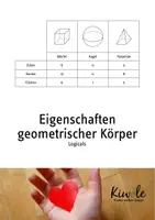 Vorschau - Arbeitsblätter - Logicals zu den Eigenschaften geometrischer Körper - Deckblatt