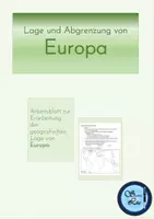 Vorschau - Arbeitsblätter - AB Lage und Abgrenzung Europa - Deckblatt