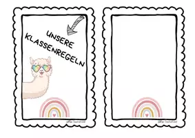 Vorschau - Bildkarten - Klassenregeln Lamaklasse 🦙 - Seite 1