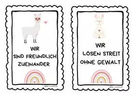 Vorschau - Bildkarten - Klassenregeln Lamaklasse 🦙 - Seite 3