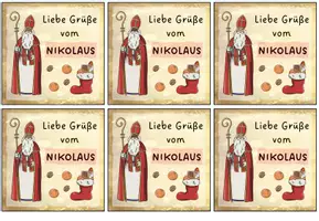 Vorschau - Mal- und Bastelvorlagen - Grußkarten "Liebe Grüße vom Nikolaus" #rabattstattrute - Seite 3