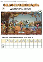 Vorschau - Arbeitsblätter - AnybookPro Material: Bildbeschreibung „Ein Herbsttag im Park“ - Seite 2