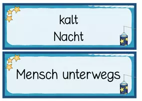 Vorschau - Merkblätter - Tafelkarten zum Lied "Lichterkinder" - Seite 1