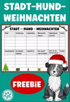 Vorschau - Arbeitsblätter - Stadt Hund Weihnachten Spiel Hundeklasse Deutsch - Deckblatt