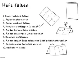 Vorschau - Mal- und Bastelvorlagen - Mini-Heft Löwe Schule - Seite 1