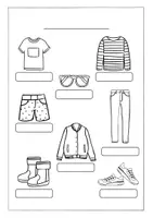 Vorschau - Arbeitsblätter - Clothes / Picture Dictionary / Bildwörterbuch Kleidungsstücke - Seite 1