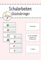 Vorschau - Bildkarten - Glücksbringer Schularbeiten Kl 4 - Deckblatt