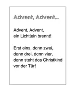Vorschau - Arbeitsblätter - Gedicht: Advent, Advent - Seite 1