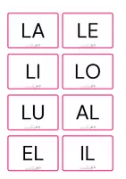 anteprima - Flashcard - L sillabe carte per la lettura - Pagina 1