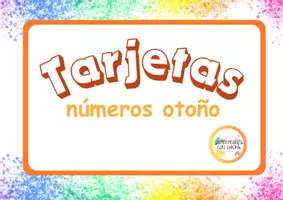 Vista previa - Tarjetas / Manipulativos - TARJETAS NÚMEROS TEMÁTICA OTOÑO - página 1