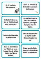 Vorschau - Aufgabenkarten - Mikroskopieren Schrittfolge einüben mit Legekarten - Deckblatt