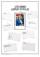 Vorschau - Arbeitsblätter - Bundesregierung - Steckbrief Svenja Schulze - Deckblatt