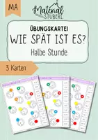 Vorschau - Spiele - Übungskartei halbe Stunde - Deckblatt