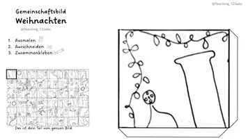 Vorschau - Mal- und Bastelvorlagen - Gemeinschaftsbild Weihnachten XXL - Seite 1