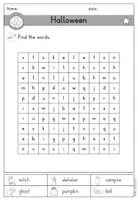 Vorschau - Arbeitsblätter - Halloween Arbeitsblatt Suchsel Wordsearch differenziert - Englisch - Seite 3