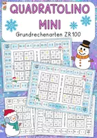 Vorschau - Spiele - Quadratolino Mini, Winter, Grundrechenarten ZR100, differenziert - Deckblatt