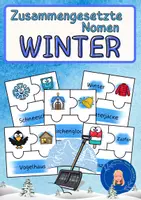 Vorschau - Spiele - Puzzlespiel / Tafelmaterial - Zusammengesetzte Nomen - Winter - Deckblatt