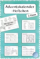 Vorschau - Arbeitsblätter - Adventskalender - Heftchen (2. Klasse) - Deckblatt