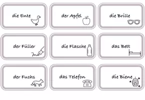 Vorschau - Spiele - 72 Wortkarten: Nomen mit und ohne Artikel - Seite 2