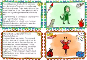 Vorschau - Spiele - Lese-Merk-Kartei Fasching, Karneval, Klasse 2, Klasse 3, Lesetraining, differenzierte Texte - Seite 3