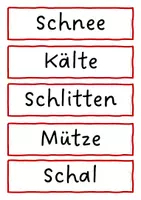 Vorschau - Fördermaterial/Inklusion - Nomen zur Jahreszeit Winter - Seite 1