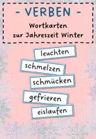 Vorschau - Fördermaterial/Inklusion - Verben zur Jahreszeit Winter - Deckblatt