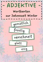 Vorschau - Fördermaterial/Inklusion - Adjektive zur Jahreszeit Winter - Deckblatt