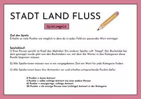 Vorschau - Arbeitsblätter - Materialpaket: Stadt Land Fluss / Scattegories (D/E) - Seite 1