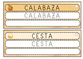 Vista previa - Refuerzo / NEE / Materiales de apoyo - Tarjetas para repasar palabras de otoño - página 3