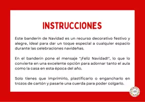 Vista previa - Decoración del aula - Banderín navidad - página 1