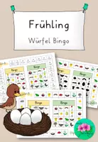 Vorschau - Spiele - Frühling Würfel Bingo - spielend lernen - Deckblatt