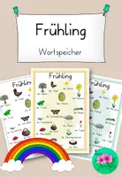 Vorschau - Poster - Frühling Wortspeicher - Wortschatz erarbeiten - Deckblatt