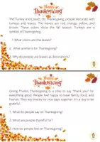 Vorschau - Arbeitsblätter - Thanksgiving Day - Reading Comprehension for Young Learners - Seite 3