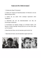 Vorschau - Arbeitsblätter - Fragen zum Film "Nebel im August" - Deckblatt