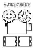 Vorschau - Arbeitsblätter - Osterferien Filmkamera Ostern Ferien Filmprojektor Rückblick Bastelvorlage - Seite 3