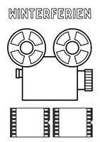 Vorschau - Winterferien Filmkamera Winter Ferien im Rückblick Bastelvorlage Filmprojektor - Seite 3