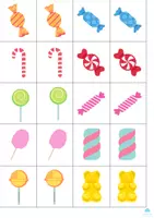Aperçu - Jeux - Paires et Mémoire Bonbons - Page 1