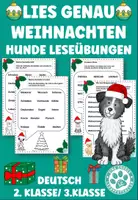 Vorschau - Arbeitsblätter - Lies genau! Weihnachten Leseübungen Hund Deutsch 2. Klasse 3. Klasse - Deckblatt
