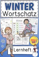 Vorschau - Arbeitsblätter - WINTER / Wortschatz / Lernheft (DaZ) - Deckblatt